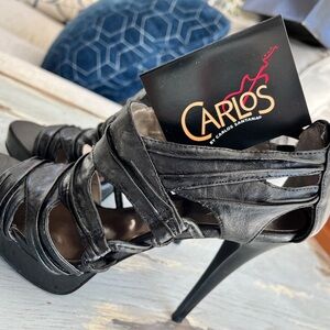 Carlos Santana Strappy Black Heels